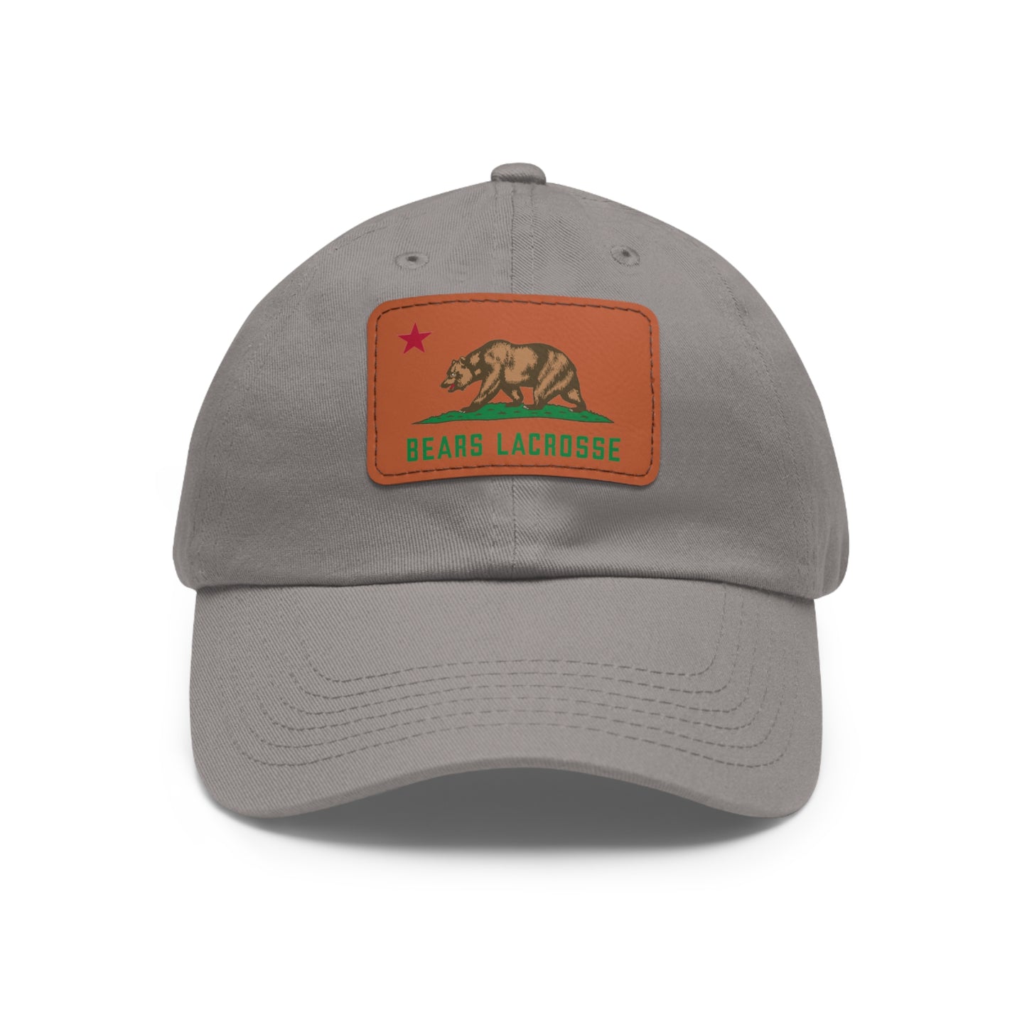 Bears lacrosse leather patch dad hat