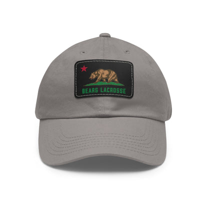 Bears lacrosse leather patch dad hat