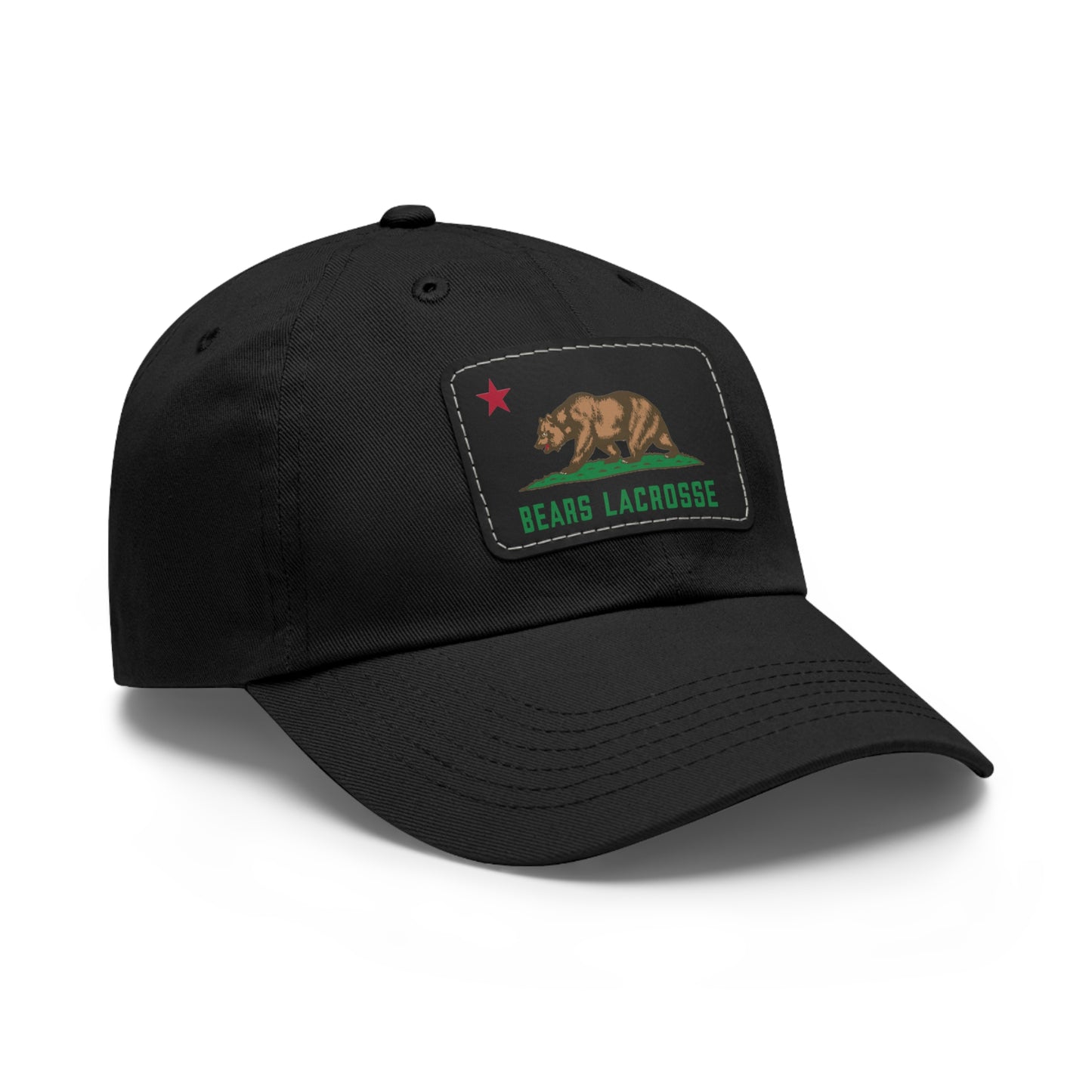 Bears lacrosse leather patch dad hat