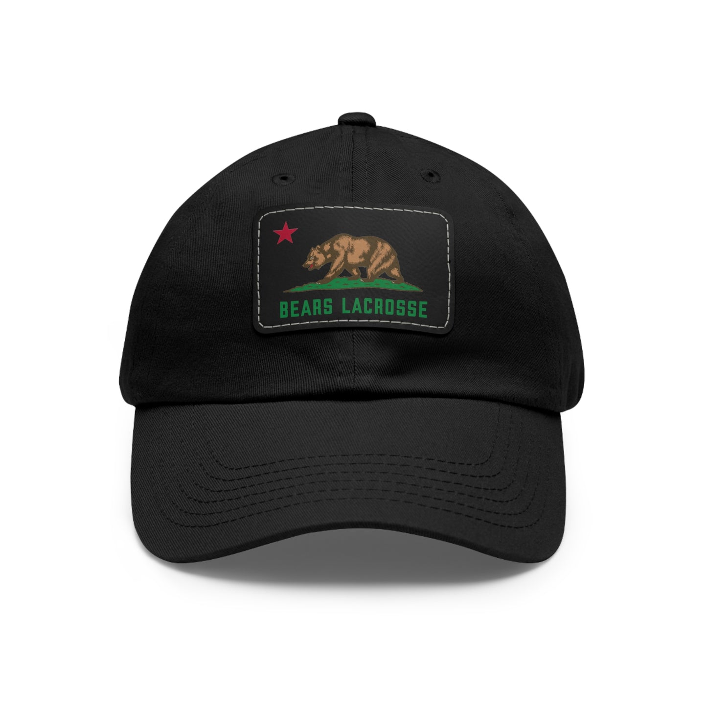 Bears lacrosse leather patch dad hat