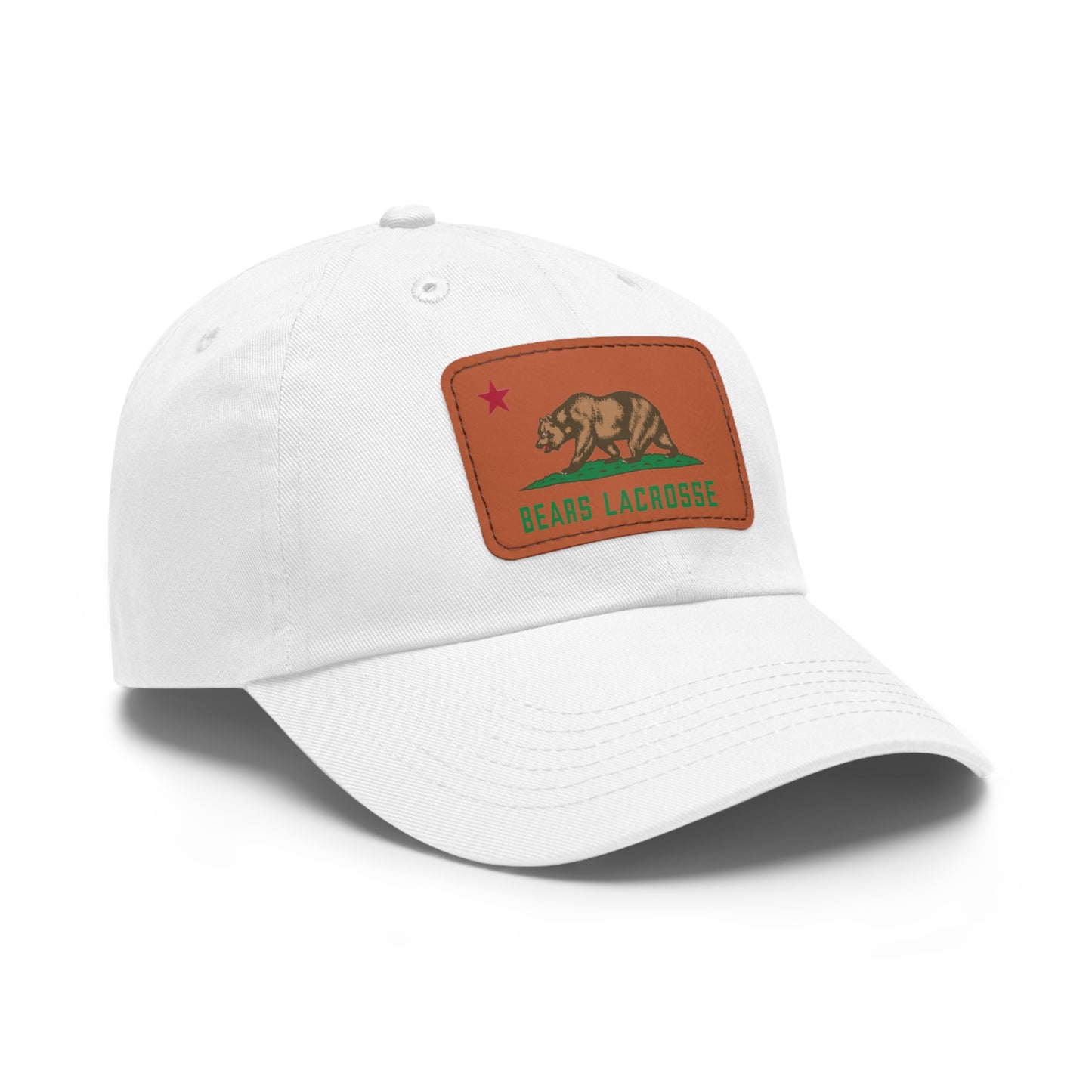 Bears lacrosse leather patch dad hat