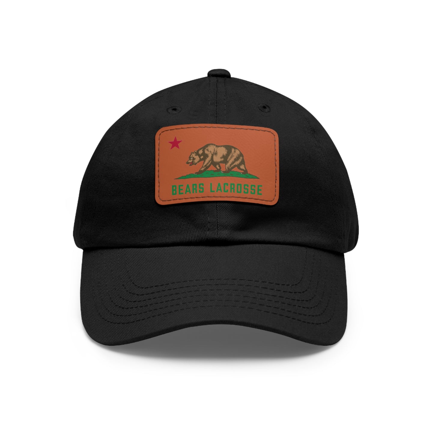 Bears lacrosse leather patch dad hat