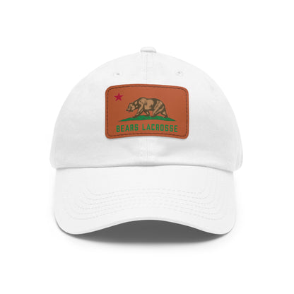 Bears lacrosse leather patch dad hat